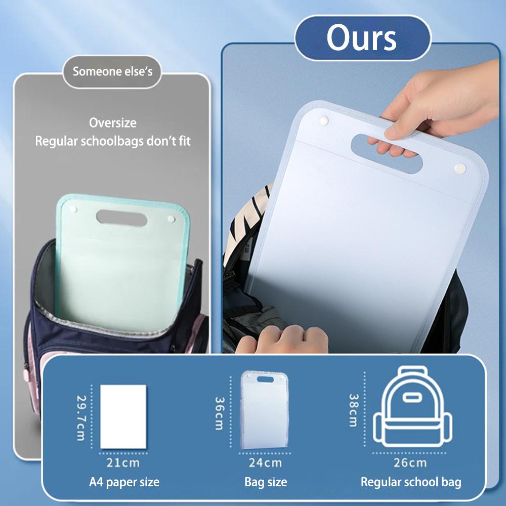 A4 Macaron Vertical Hand-held Bag A4 Paper File Folder Large Capacity Multi-layer Expanding Sorting Storage Bag Folder Student