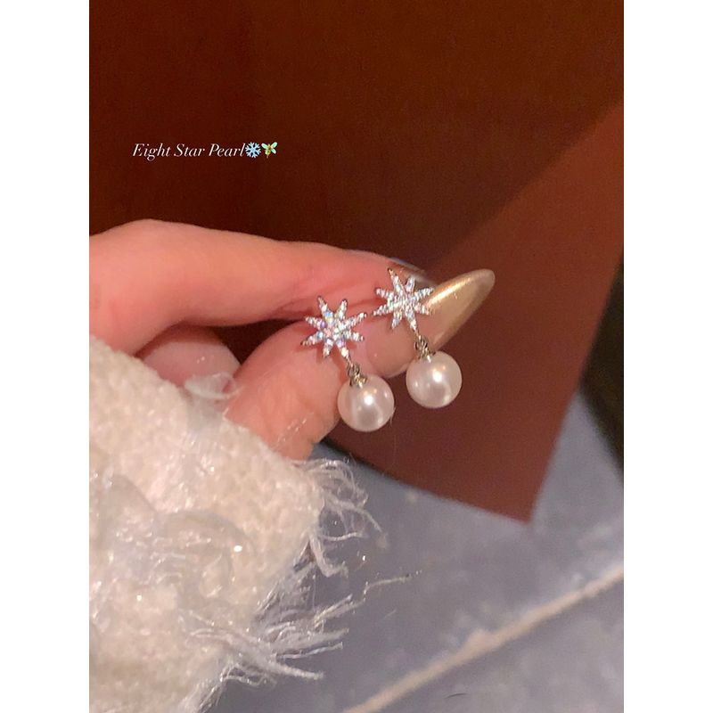 

Нежные осенние и зимние жемчужные женские самые продаваемые уникальные серьги-клипсы с цирконом 925 Tremella Pair E1141