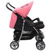 VidaXL Poussette à Deux Places Bébé Enfant Voiture Poussette Siège Poussette contre UV de 6 à 36 Mois Maximal de 15 kg 10155