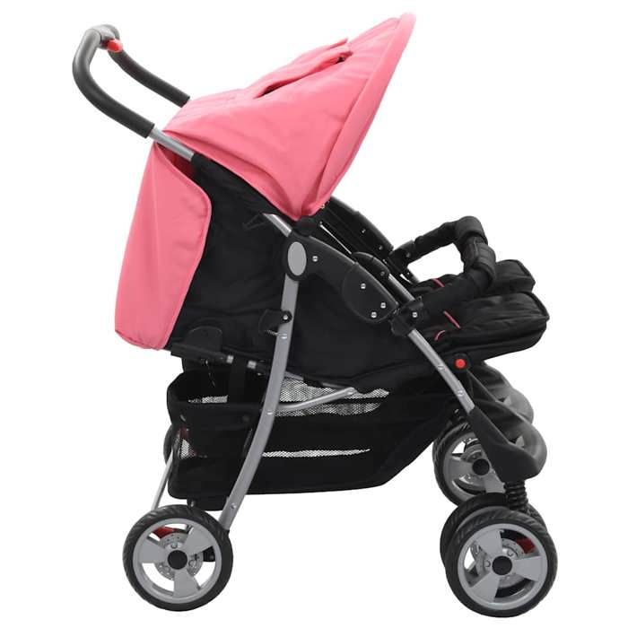 VidaXL Double Stroller Baby Child Car Stroller Seat Stroller Against UV from 6 To 36 Months Maximum of 15 Kg 10155