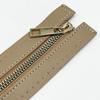 30cm PU Leather Zipper with Holes Metal Zipper DIY Zipper Replacement Hardware Zipper Accessories for Sewing Handbag