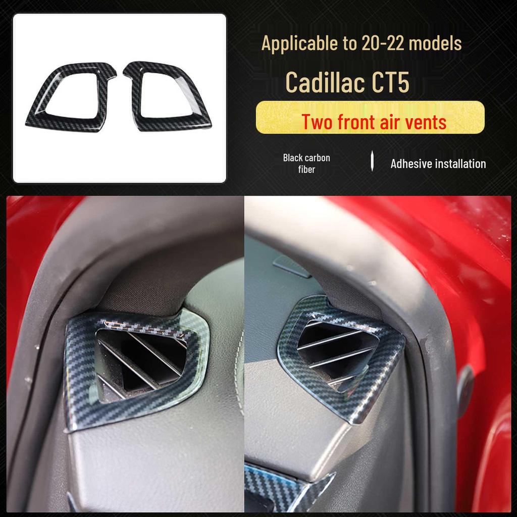 Cadillac CT5 (20-22) Carbon Fiber Interior Trim for Steering Wheel & Console