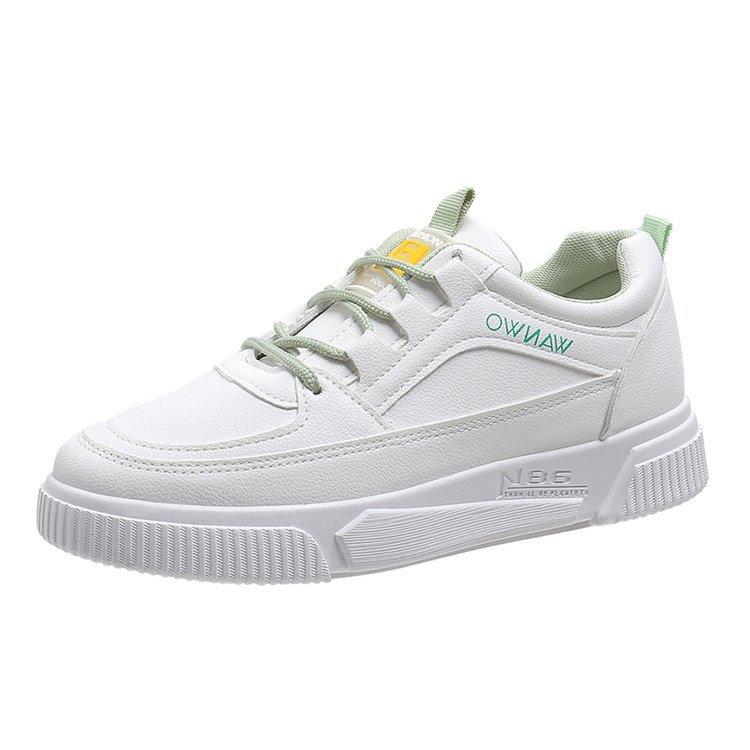 White Shoes for Women Mixed Batch  Autumn New Rubber Soft Bottom Soft Leather Lightweight Basic Style Casual Sneaker Women
