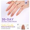 Saviland Nail Glue Gel Diamond Pink Nail Starter Gel Nail Fake Acrylic Thick UV Curing Nail Gel Fake Nail DIY Art Kit 4-in-1 Press-On Kit