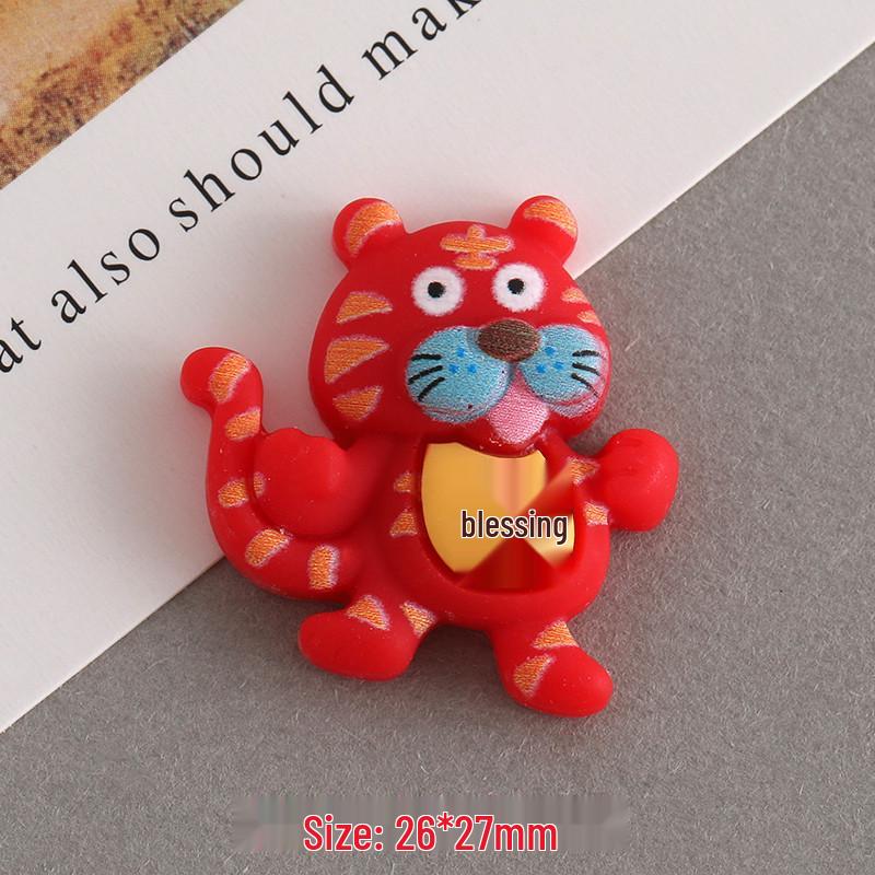 Tiger Series Resin Accessories: Phone Case, Headwear, Hair Clips, Car Decor, Stickers