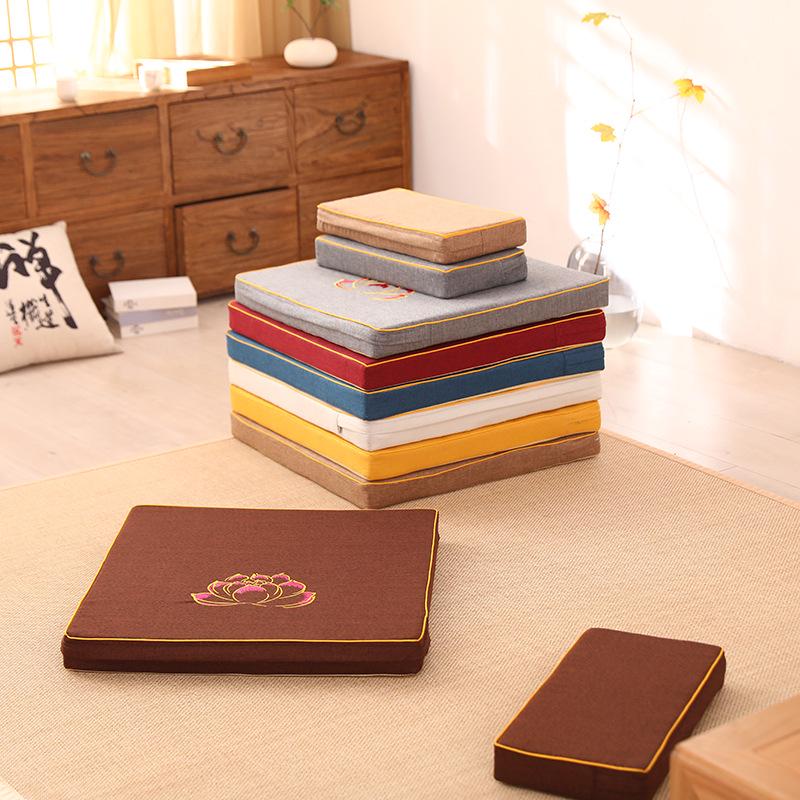 Thickened Meditation & Prostration Zafu Cushion: Removable, Washable Kneeling Mat
