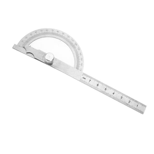 Stainless Steel Protractor Ruler, Angle Finder, Goniometer Ruler, Measures Angle Up To 180 Degrees, Accurate In Millimeters (80x120mm)