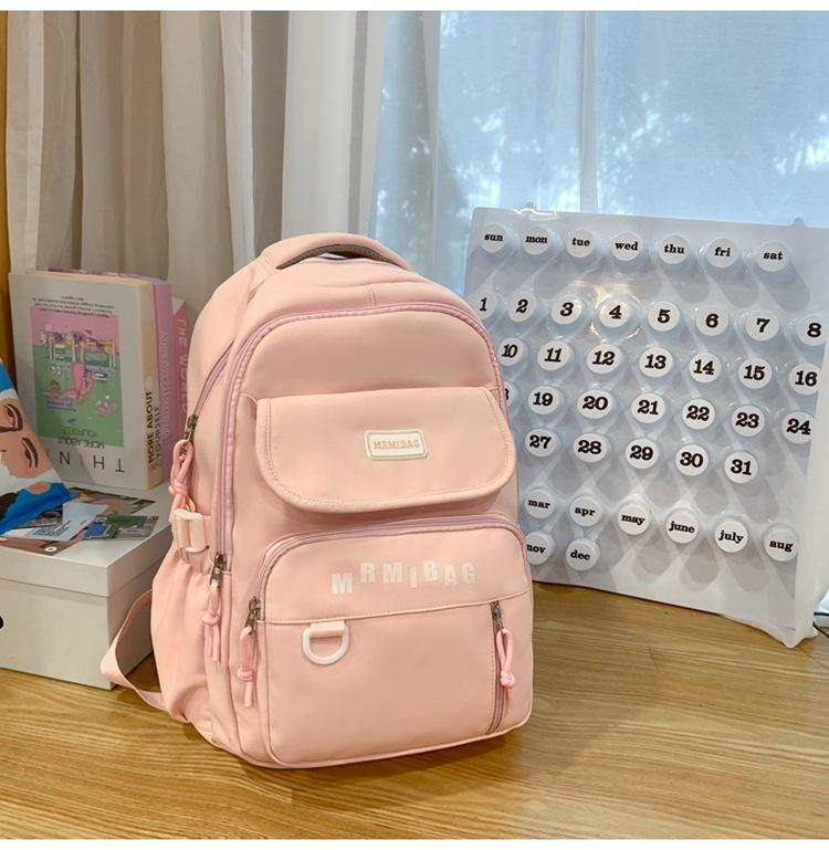 Schoolbag Fashion Color Matching Backpack Women's New Korean Version Casual Versatile Girl Student School Bag Trend Travel Backpack Wholesale