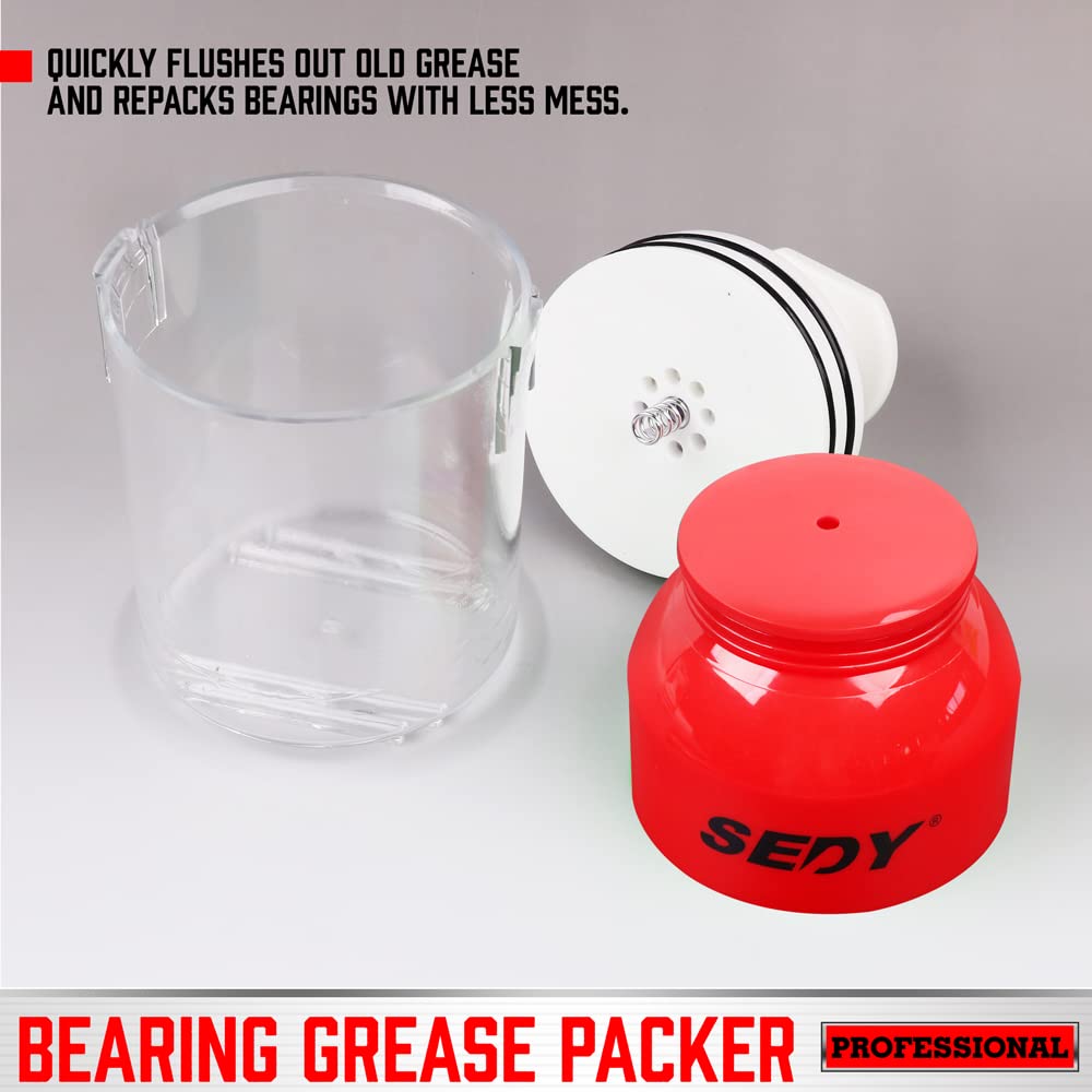 Premium Bearing Packer Kit, Handy Wheel Bearing Packer Tool Portable Wheel Bearing Grease Packer, Effortlessly Flushes Old Grease And Repacks Wheel