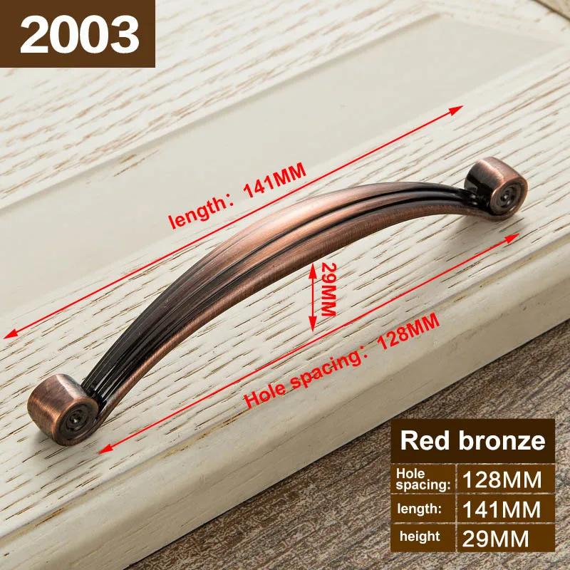 Red Bronze Handle Kitchen Door Knob Cabinet Drawer Closet Antique Shabby Chic Handles Dresser Knobs Furniture pulls