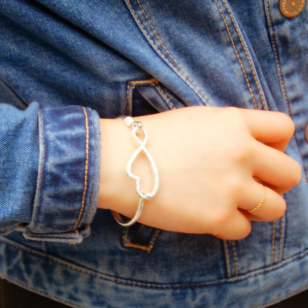 Minimalist Women's 925 Silver Bracelet 3.5MM Open Bangle Fashion Party Body Jewelry Anniversary Gift