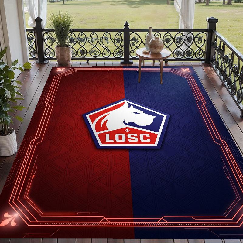 Soft Floor Carpet LOSC Lille FC Pattern Area Rug Decorative Mat For Home Room Decoration