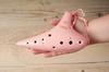 TNG Ocarina, Single [12-Hole / Alto / Pink], Premium C Key (AC) with Fingering Chart, Glazed Finish, for Wind Instruments