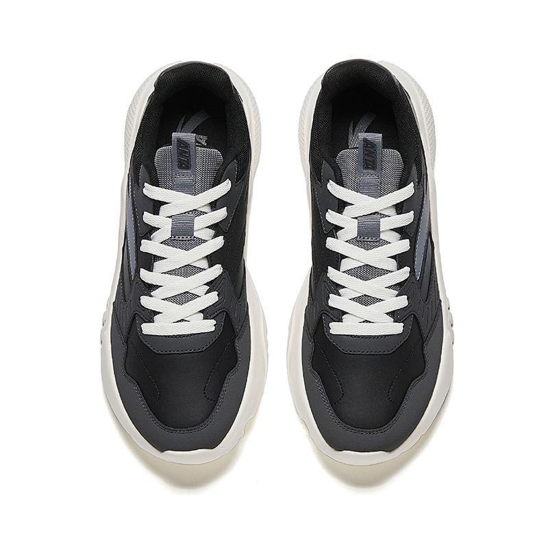 Anta Scarpe Casual Basse Trendy Versatili Antiscivolo Resistenti Uomo sneaker Nero Grigio 912418854-8