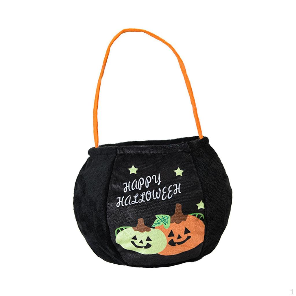 Halloween Candy Bag Goody Bucket Reusable Treat Decoration for Birthday Party