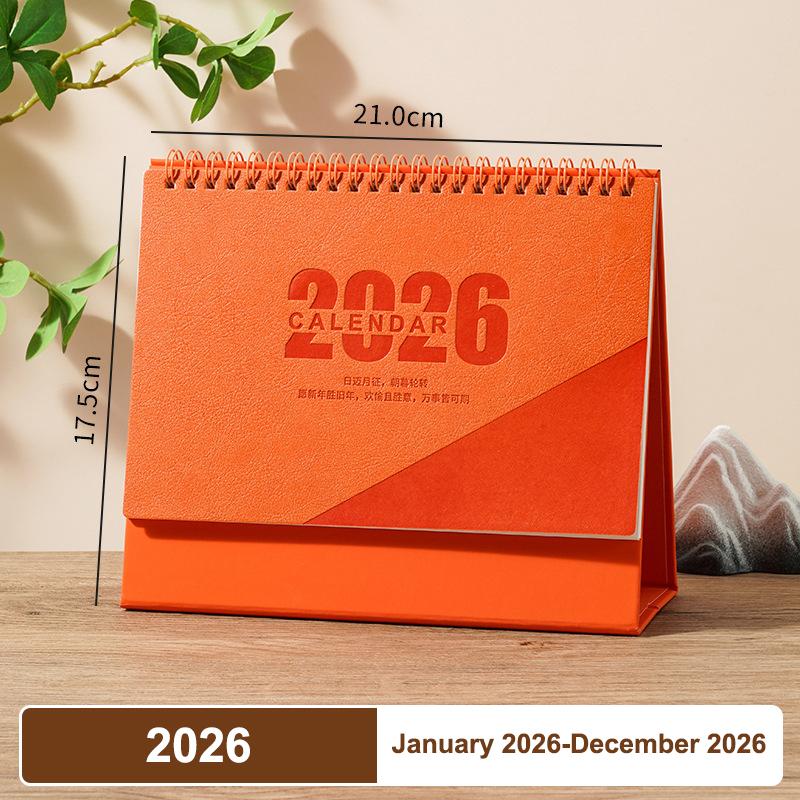 

2026 Red Hollowed-Out Calendar Embossed Vintage Design Horse Year Table Calendar Chinese Style Souvenir Large-sized Calendar