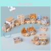 Wooden Number Train Educational Toy For Toddlers With Color And Animal Recognition