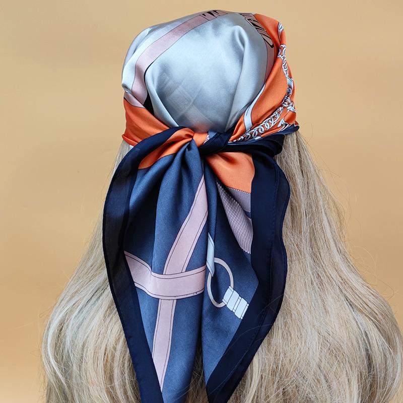 The Four Seasons Beach Kerchief New Style Sunscreen Silk Hijab Women Popular Design Headscarf Luxury 70X70CM Square Scarves