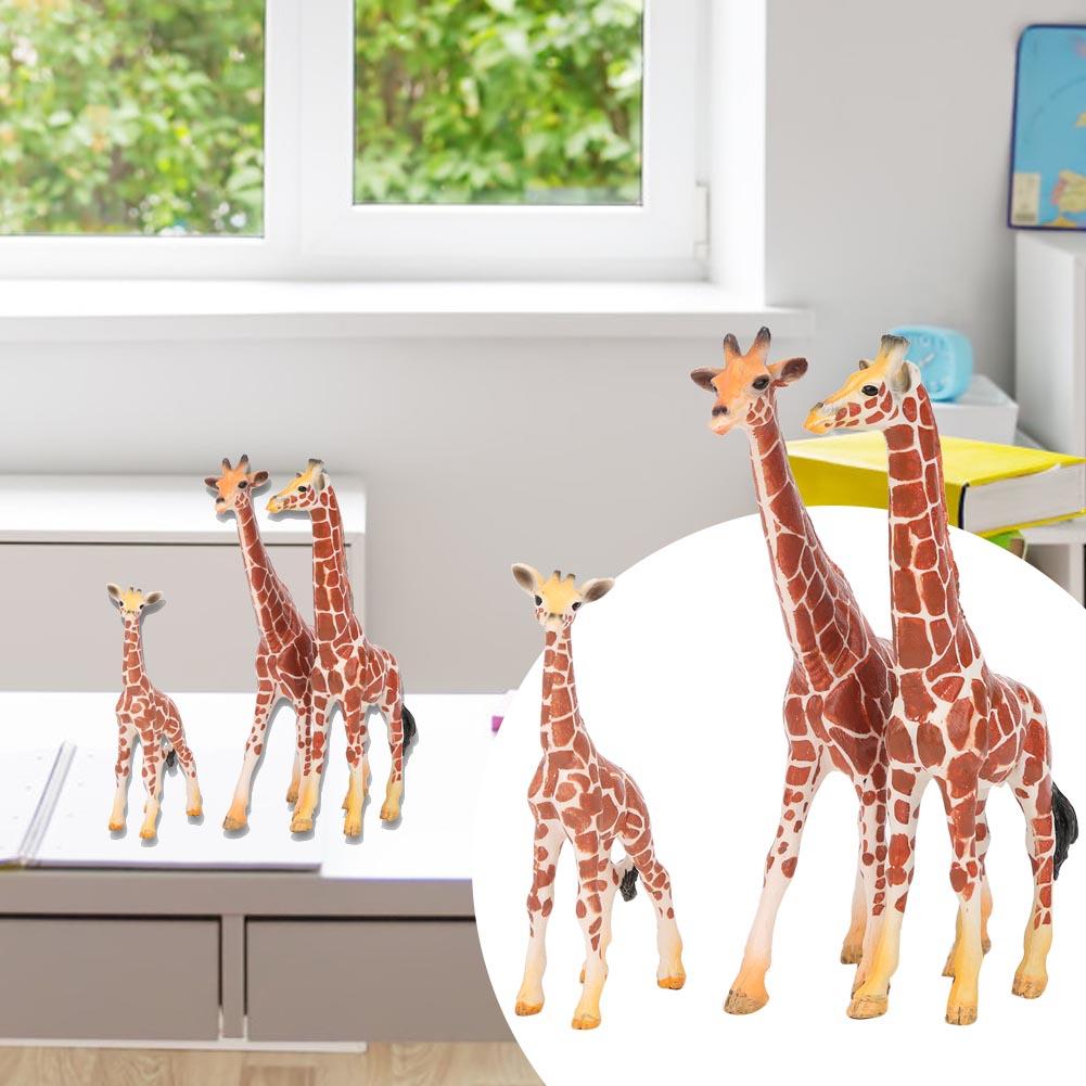 Giraffes Family Animal Figurines Wildlife Models Decoration Children Educational ToyGiraffes Family Set