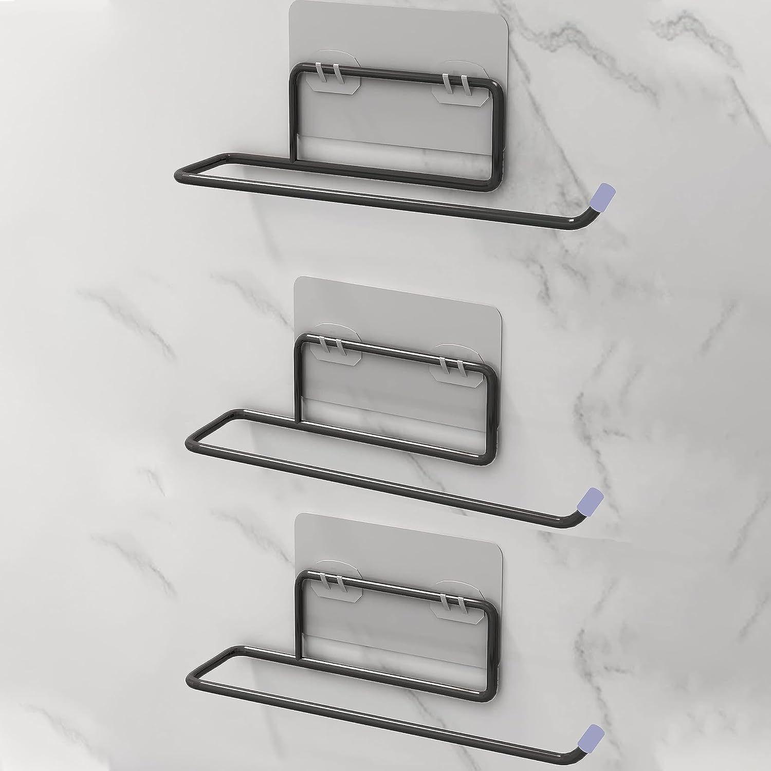 

Самоклеящийся держатель для рулона туалетной бумаги/Держатель для рулона туалетной бумаги самоклеящийся/Держатель для туалетной бумаги для аксессуаров для ванной комнаты (Черный - Упаковка из 3 штук)