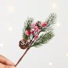Multicolor Christmas Pine Branches DIY Accessories Simulation Red Berries  Wedding Ornament