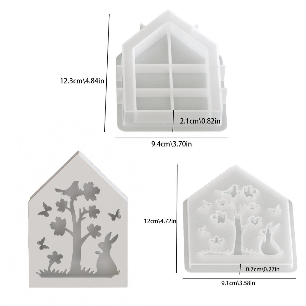 Easter Birds, Rabbits, Flowers, Trees, Atmosphere Lights, House Silhouettes, Ornaments, Plaster Silicone Molds