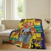 Cartoon niedliche B-Bob der B-Baumeister Decke Für Sofa Büro Bett Flugzeug Reise Schlafen Lesen Entspannen Camping Weich Und Warm