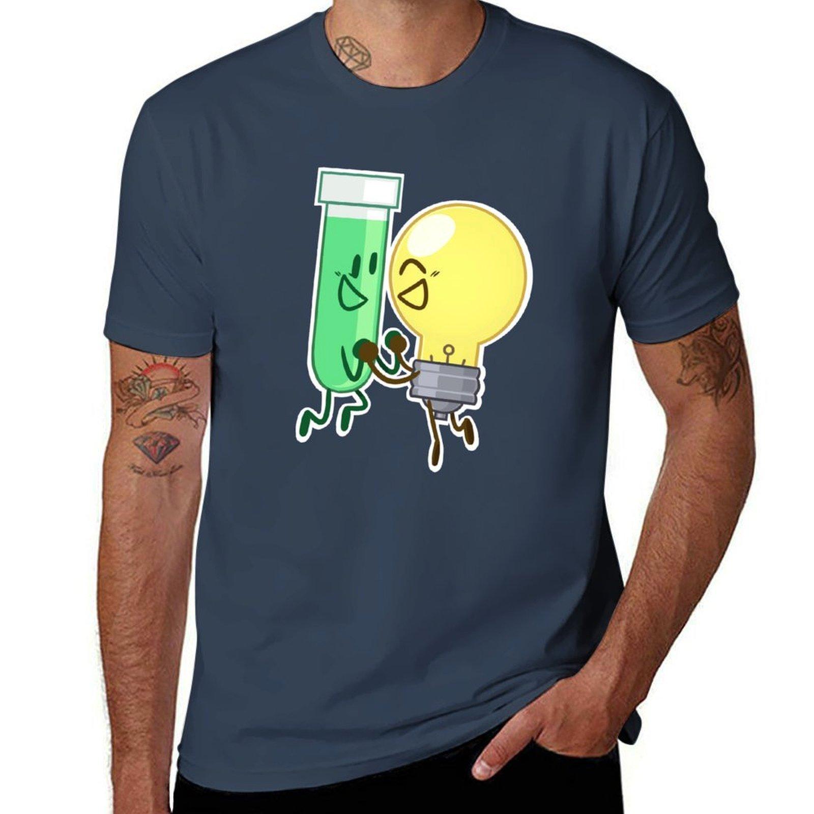 Test Tube X Lightbulb (Inanimate Insanity) Tshirt Fashion Letter Print Tshirt S