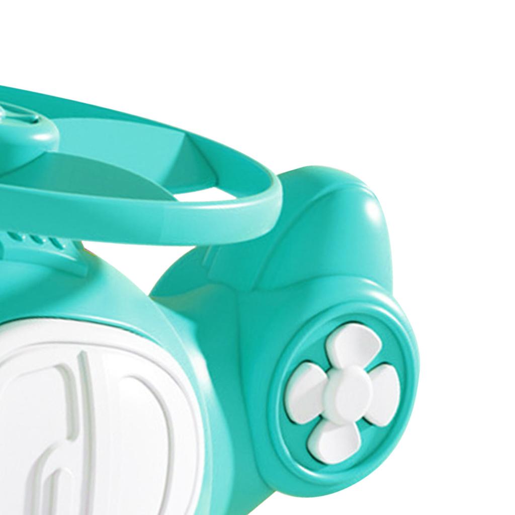 Helicopter Bamboo Dragonfly Toy Plastic Inertial Collision Aircraft Toys for Birthday Gifts Party Cyan