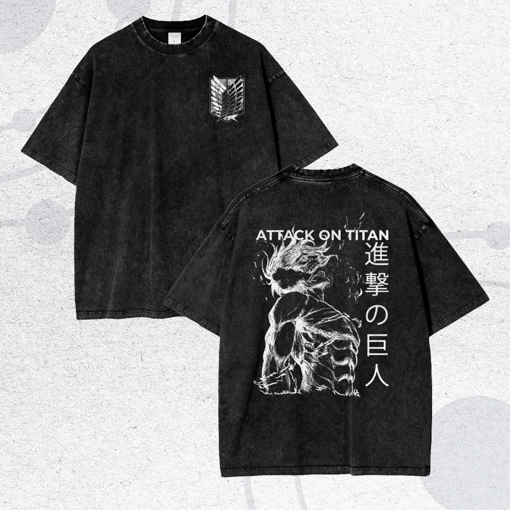 Attack on Titan Alan Yege Anime Pure Cotton Tshirt Comfortable Breathable High Quality Ins Yk