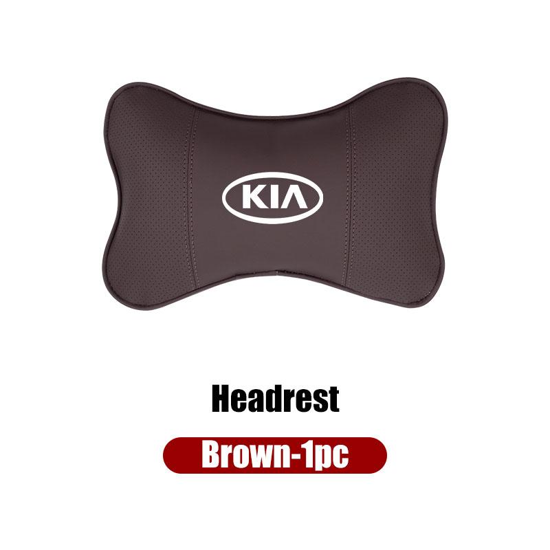 AAOI1 Car Leather Headrest Neck Pillow Seatbelt Shoulder Protection Pad Accessories For KIA K5 K2 Rio Optima Sportage Venga Sorento