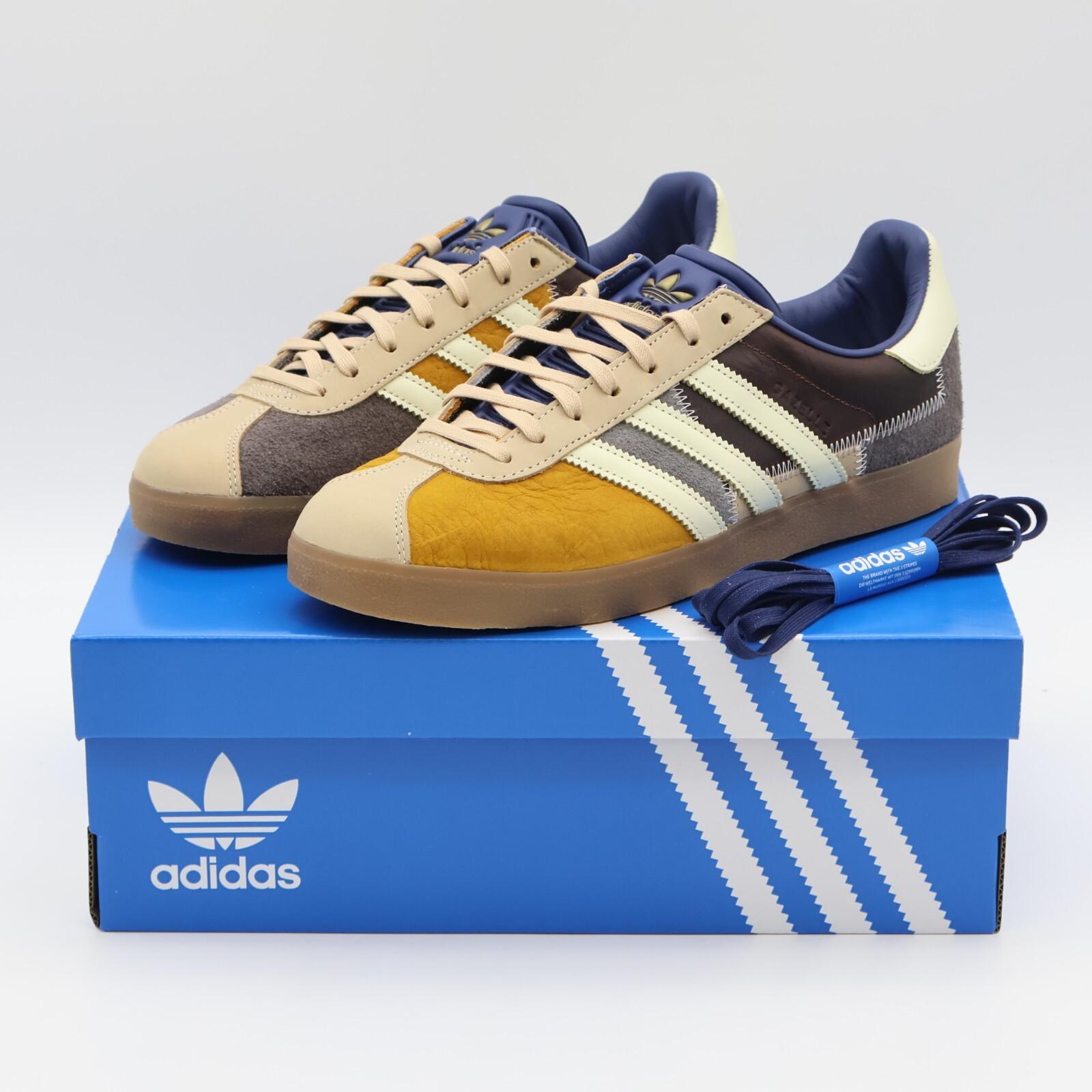 II0002 atmos adidas Gazelle 85 Tsugihagi Patchwork Beige Indigo Beige (Men s) 4.5