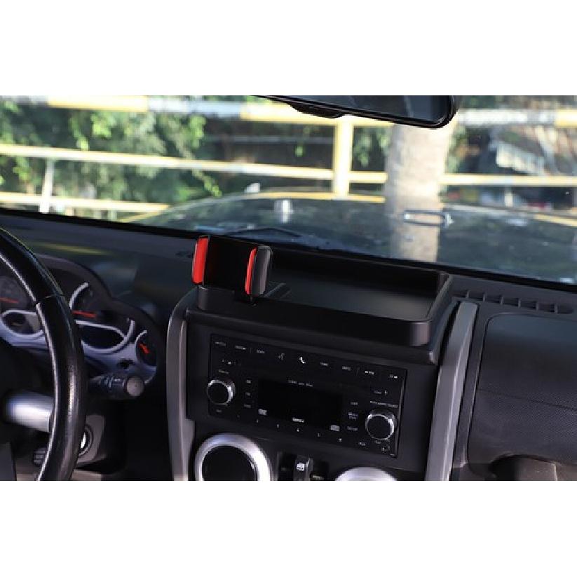 Armaturenbrett Handyhalterung Halterung Ablagefach für Jeep Wrangler JK 2007-2010 Schwarz