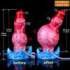 Inflatable Silicone Squirting Dildo - Realistic Dog Knot Penis for Women - Waterproof Adult Pleasure Toy