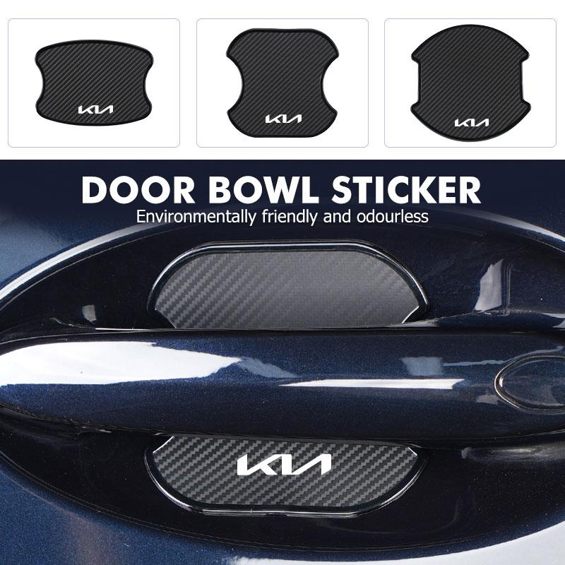 4pcs Car Door Protector ABS Bowl Anti-scratch Trim Stickers For KIA Stinger Optima Cerato Venga Forte Spectra Sedona Kcwx20
