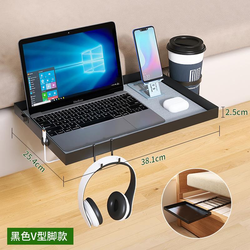 Зажим-полка для хранения у кровати Подставка-лоток для телефона у кровати Настенная полка у кровати без сверления