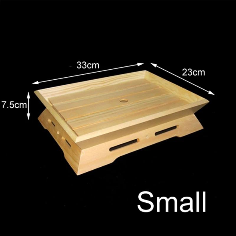 

Японская тарелка для суши Деревянный креативный контейнер Японская корейская посуда Тарелка для сашими Тарелка для хлеба Двусторонняя коробка для готовки