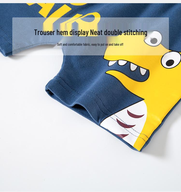 Trendy Dinosaur Cartoon Harem Shorts for Boys - Summer Five-Point Baby Bottoms