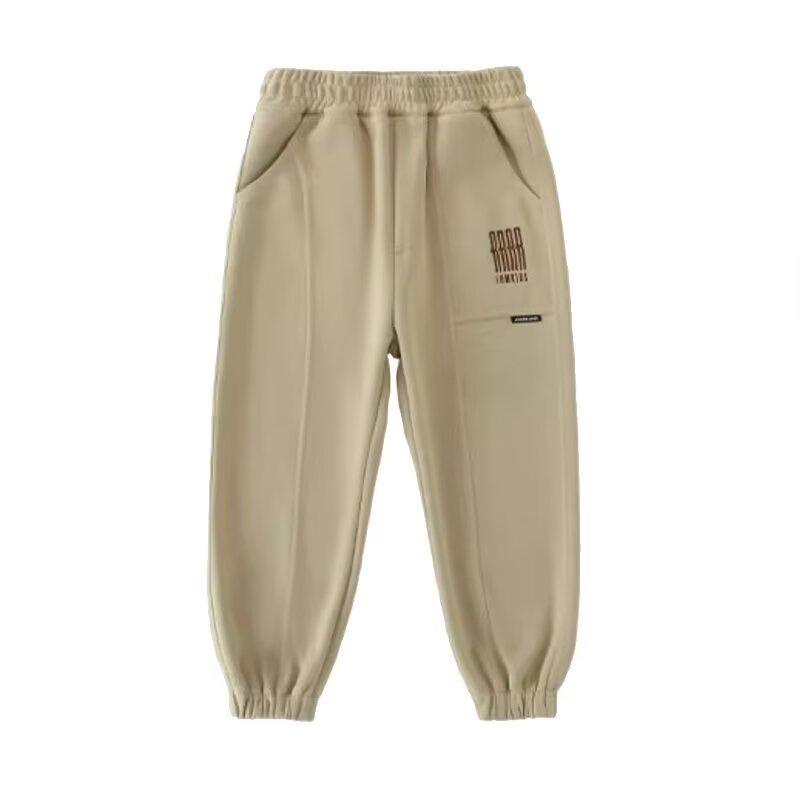 Boys' Spring and Summer Autumn Pants Children and Teens Pants Thin Children's Sports Straight Pants Trendy Three-Bar Pants Trendy