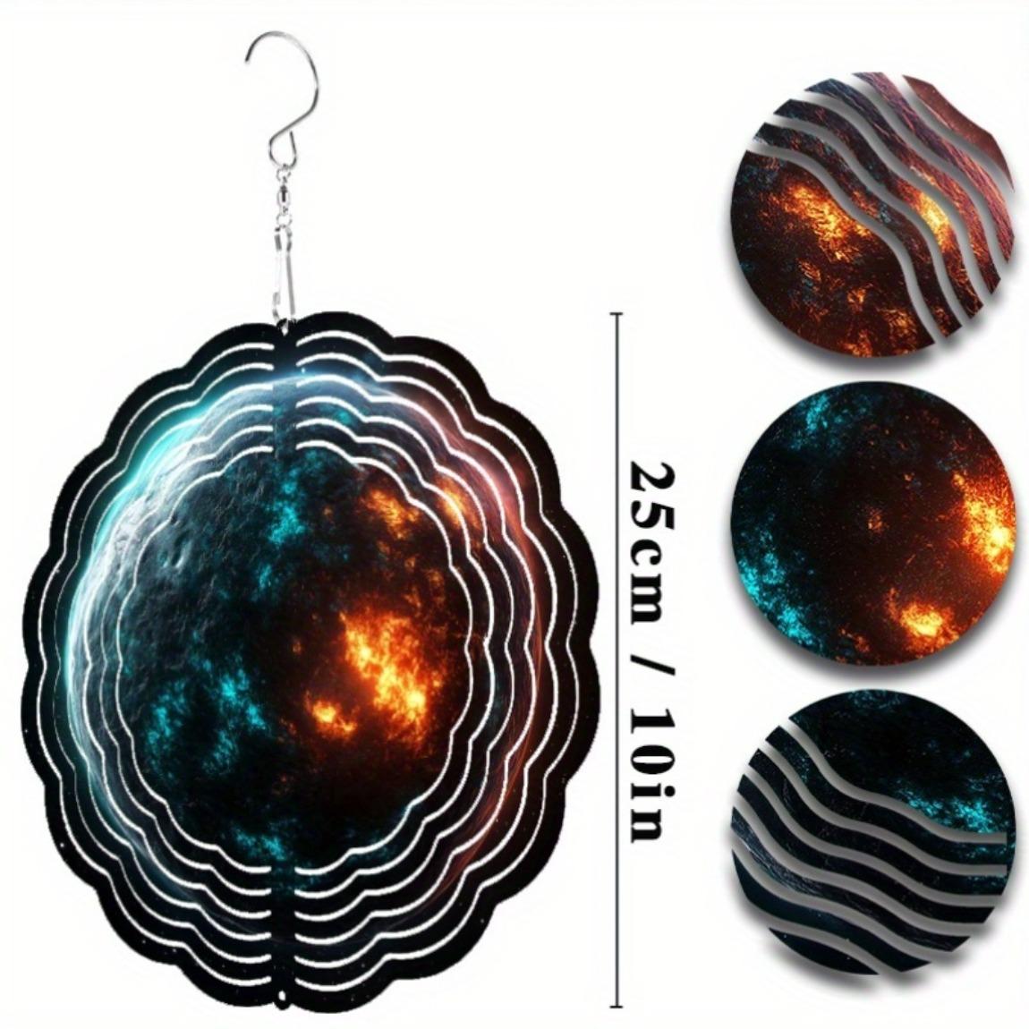 

10-дюймовый подвесной ветряной спиннер для уличного декора, вращающийся крюк, садовое украшение для балкона, художественный дизайн, весенне-летний подарок для друзей и семьи 01A