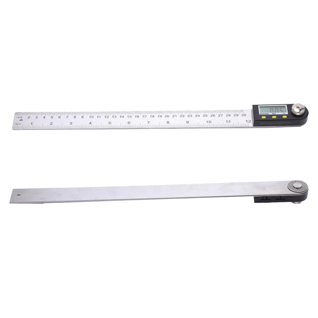 0‑300mm Digital Protractor Portable Stainless Steel LCD Angle Finder Ruler for Woodworking