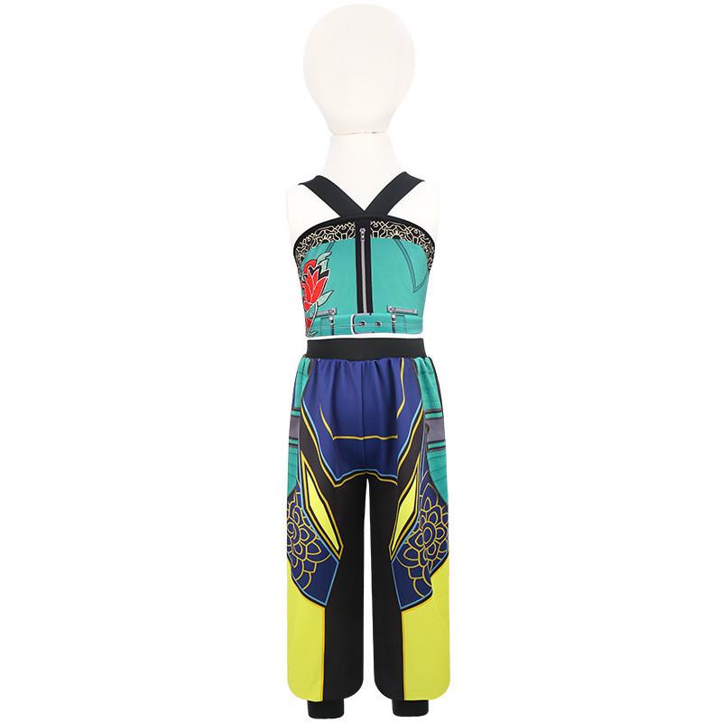 Kids Girls Party Cosplay Costume Children Singer School Stage Show Top Pants Dress Up Halloween Outfit