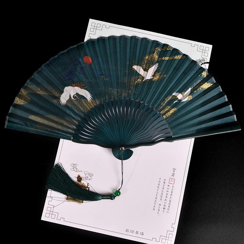 Gradient Cheongsam Style Hanfu Dance Folding Fan