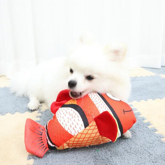 Yousheng Pet Toy Sound-Producing Interactive Dog Toy Fish Shape Bite-Resistant Soft Chew Toy Pet Play