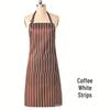 Canvas Waterproof Coffee Shop & Kitchen Apron - Oilproof Cotton Bib for Home & Catering Use