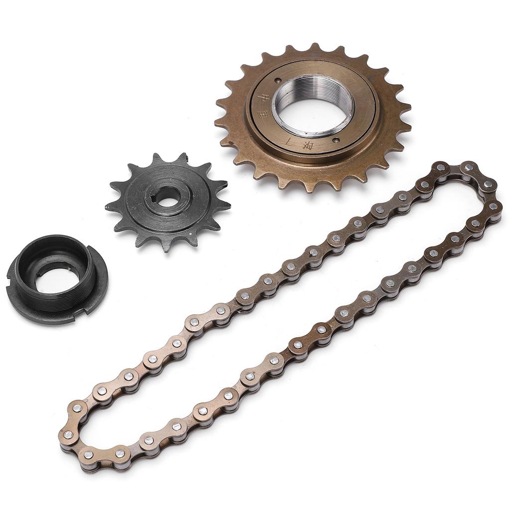 Řetězová sada 22T ozubená zadní volnoběžka 38 článků Řetěz a sada ozubených kol 13T