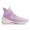 New LINING Vintage Basketball Shoes Men High Top Pink Purple ABAN075-6