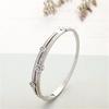 Bracelet Titanium Steel Round Double-row Inlaid Rhinestones