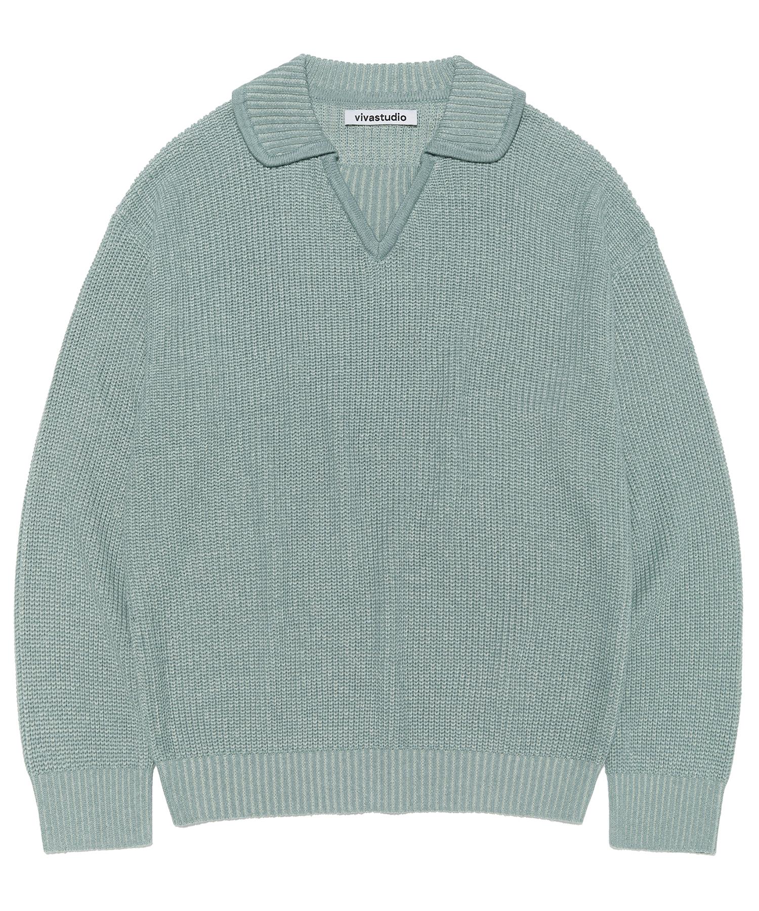 Viva Studio Two Tone Collar Knit [Mint] S