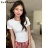 La Chapelle Women's Slim Fit Short Sleeve Round Neck T-shirt
